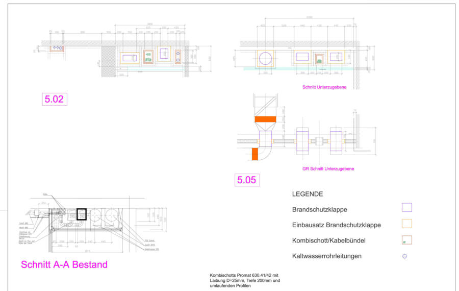 Fachplanung Raumlufttechnik Umsetzung Brandschutzkonzept